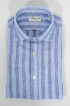 Camicia righe misto lino Alley Docks